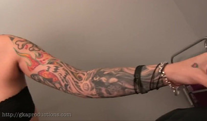 Redhead beast wraps her girlfriend in a film and tickles her feet