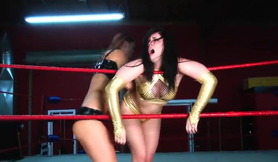 Female wrestling with horny girls in sexy outfits