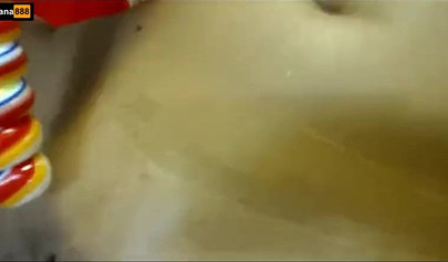 Two amateur lesbians licking ice cream from their pussies