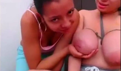 Horny girls playing with big milky tits - porn compilation