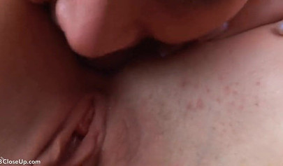 Sweet girls undressing and giving rimjob to each other